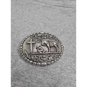 Nocona Praying Cowboy Southwestern Christian Belt Buckle